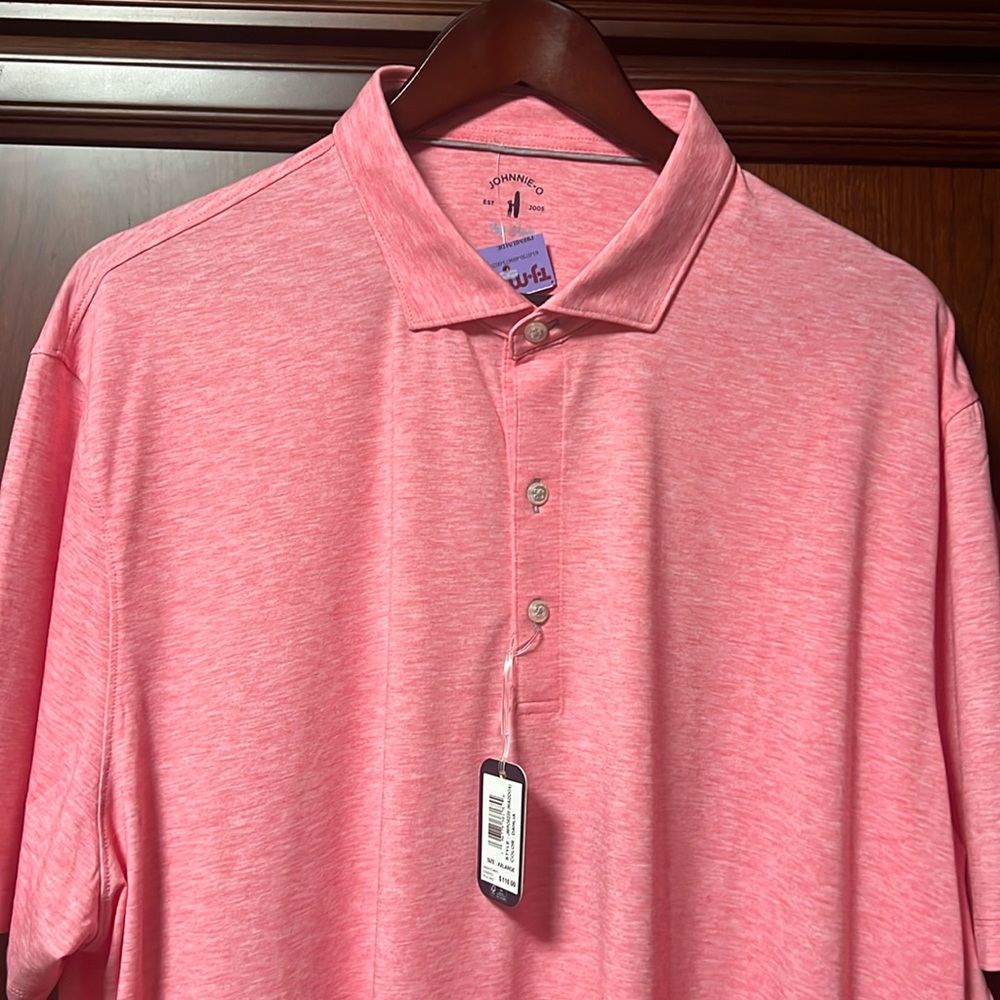 New Johnnie-O Santa Monica Rose Marbleized designed Golf Tennis Sports Polo!